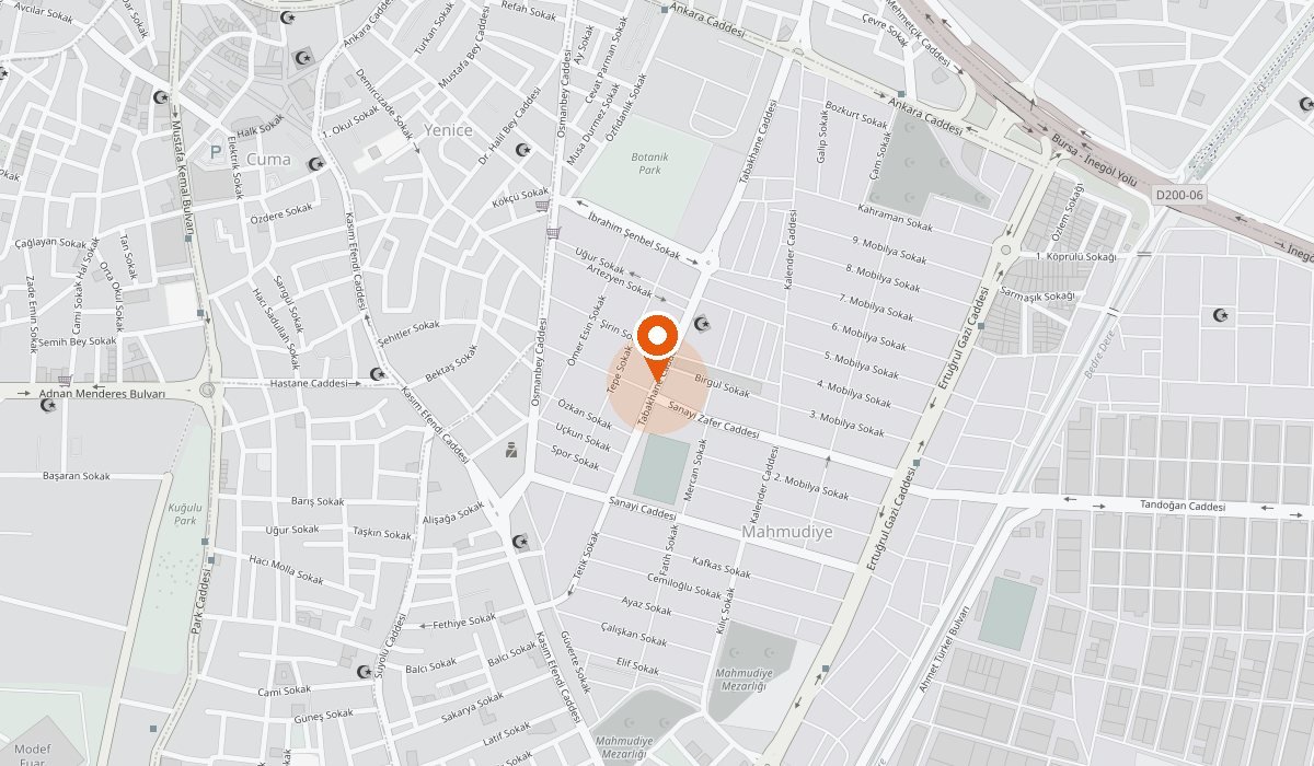 Dizayn Sünger konumu: Tabakhane Caddesi, İnegöl